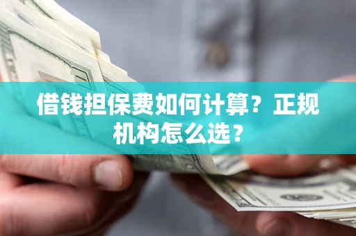 武汉借钱担保费如何计算？正规机构怎么选？