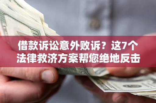 武汉借款诉讼意外败诉？这7个法律救济方案帮您绝地反击！