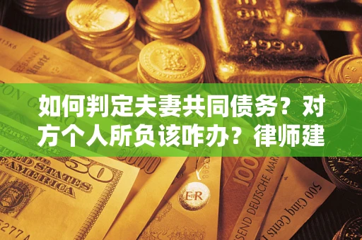 武汉如何判定夫妻共同债务？对方个人所负该咋办？律师建议