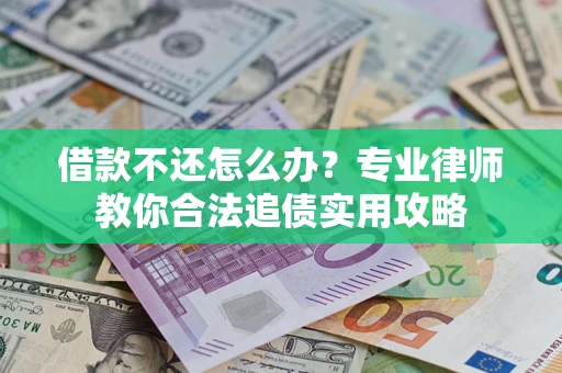 武汉借款不还怎么办？专业律师教你合法追债实用攻略